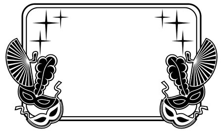 450x267 Silhouette Horizontal Frame With Carnival Masks Copy Space