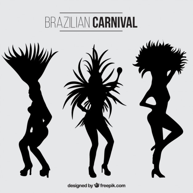 626x626 Silhouettes Of Brazilian Carnival Vector Premium Download
