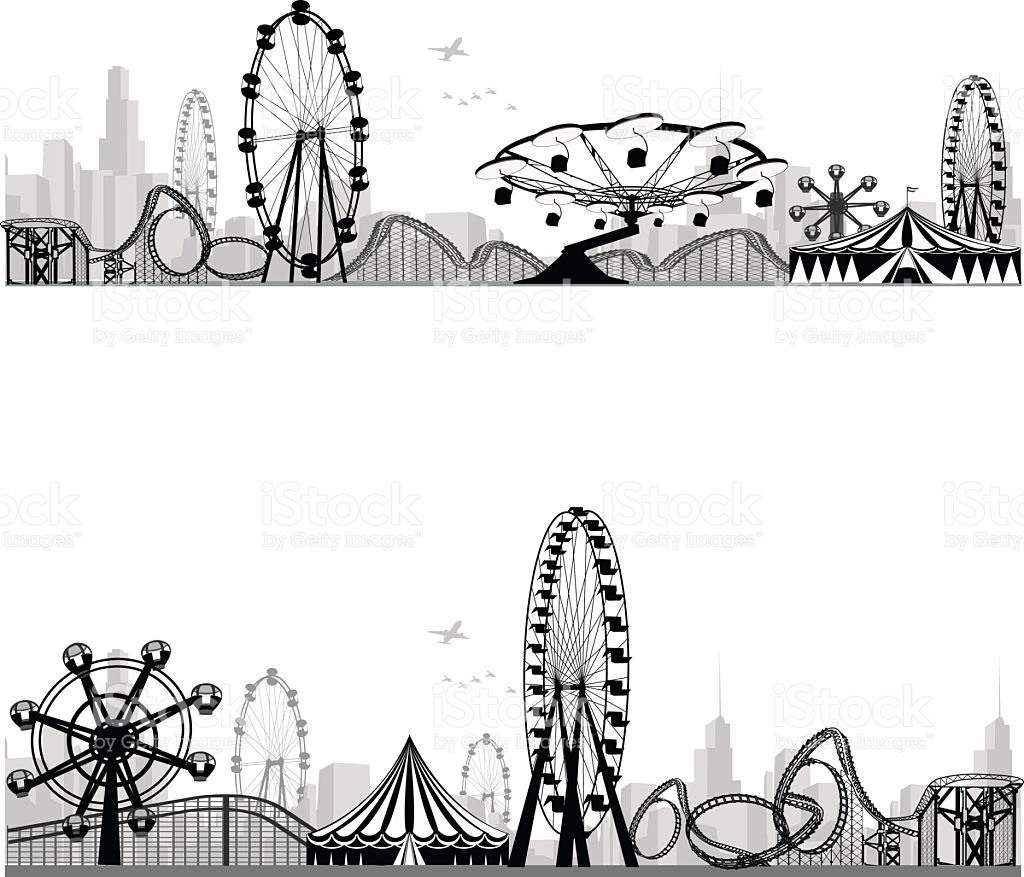 1024x877 Carnival Rides Clipart Black And White