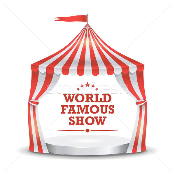 600x600 Circus Tent Vector Red And White Stripes Cartoon Circus Classic