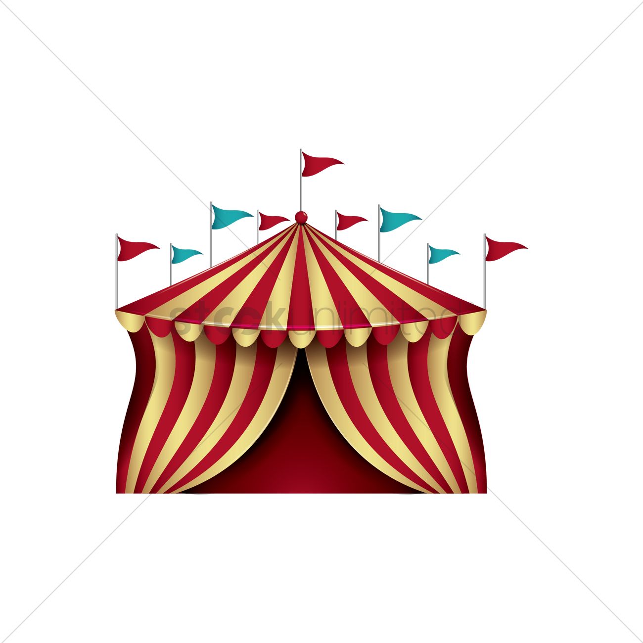 Circus Tent Vector Image 1300x1300 Circus Tent Vector Image