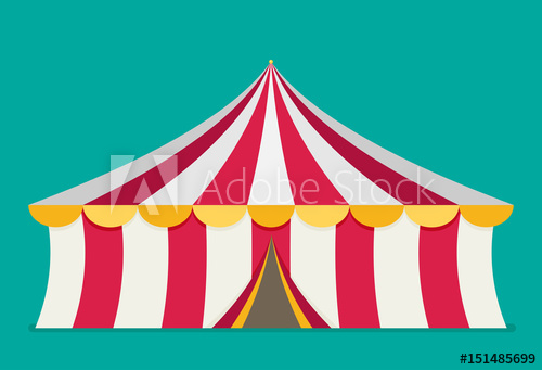 Circus Tent Vector, Flat Design 500x341 Circus Tent Vector, Flat Design