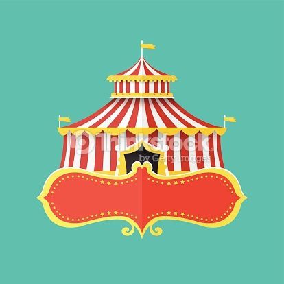 Flat Design Vector Illustration Concept Of Classical Circus Tent 414x414 Flat Design Vector Illustration Concept Of Classical Circus Tent