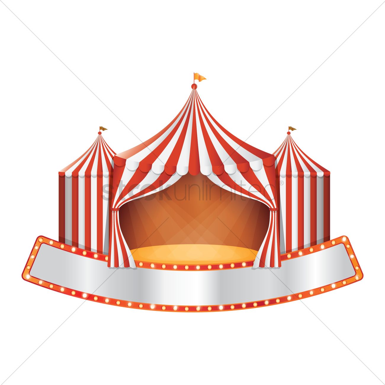 Carnival Tent Label Design Vector Image 1300x1300 Carnival Tent Label Design Vector Image