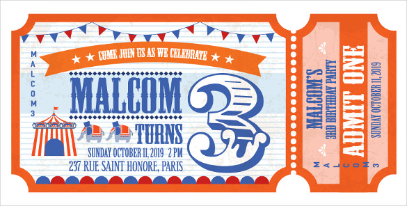 585x296 Carnival Party Invitation Template