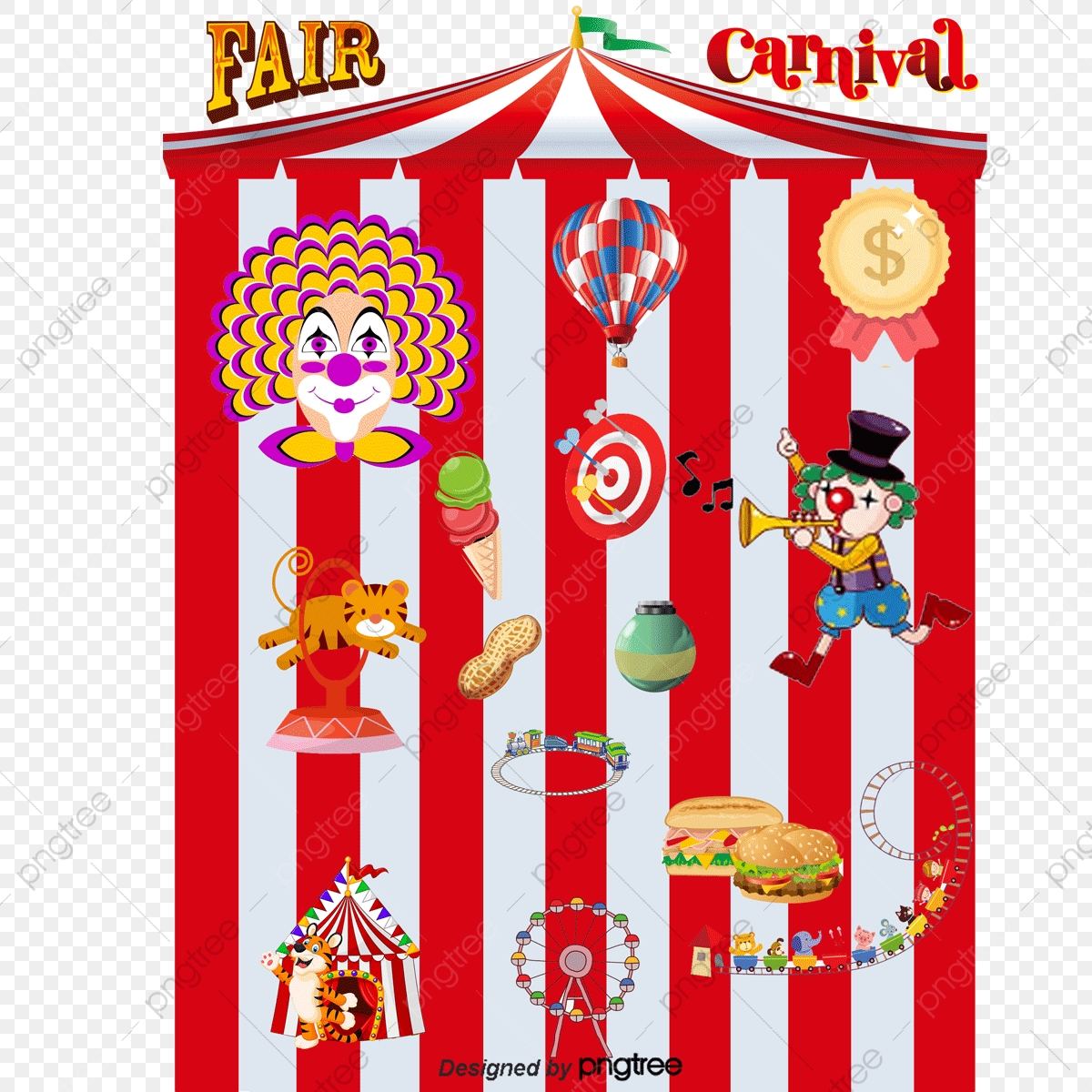 1200x1200 Circus Carnival Vector Material, Circus, Clown, Carnival Png