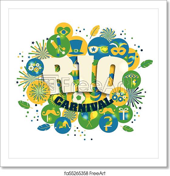 561x581 Free Art Print Of Carnival Vector Illustration Carnival Vector
