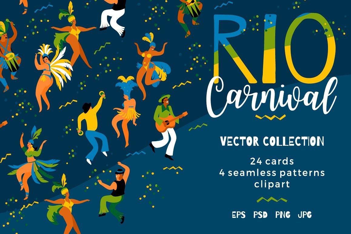 1158x772 Rio Carnival Vector Collection