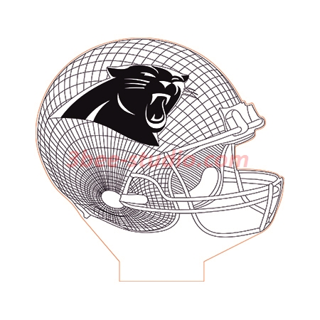 450x450 Carolina Panthers Nfl Helmet Illusion Lamp Plan Vector
