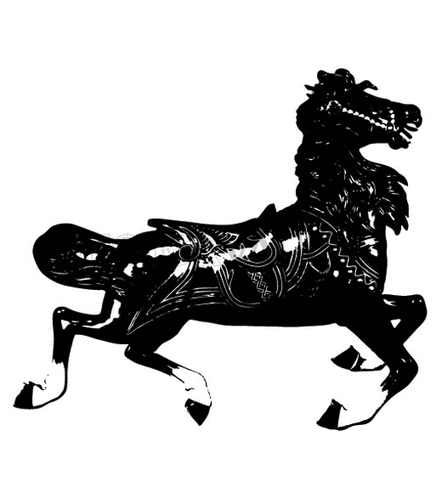 442x500 Buy Vector Carousel Horse Illustration Royalty Free