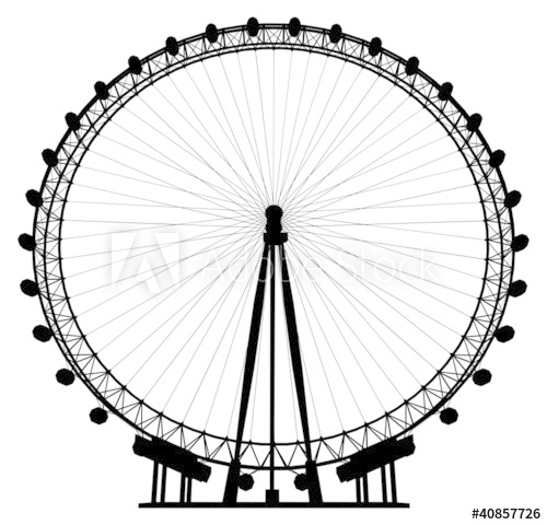 Carousel Silhouette Vector 500x480 Carousel Silhouette Vector