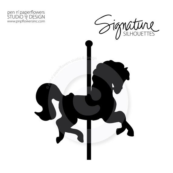 Carousel Horse Silhouette A Sweet And Simple Silhouette 570x570 Carousel Horse Silhouette A Sweet And Simple Silhouette