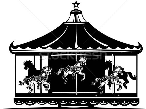 Carousel Vector Illustration Jeffrey Thompson 600x446 Carousel Vector Illustration Jeffrey Thompson
