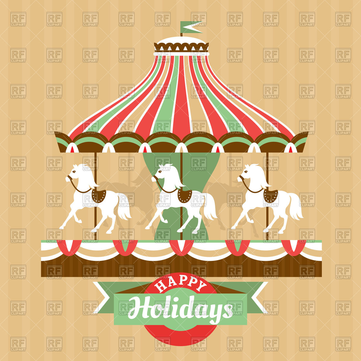 Greeting Card With Retro Carousel Vector Image Of Objects Tiax 1200x1200 Greeting Card With Retro Carousel Vector Image Of Objects Tiax