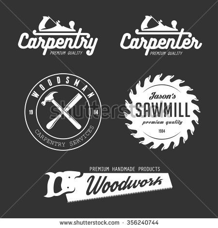 Carpenter Design Elements In Vintage Style For Logo, Label, Badge 450x470 Carpenter Design Elements In Vintage Style For Logo, Label, Badge