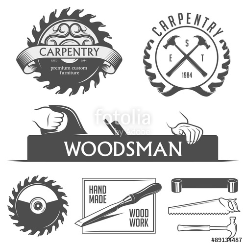 Carpentry And Woodwork Design Elements In Vintage Style Stock 500x500 Carpentry And Woodwork Design Elements In Vintage Style Stock