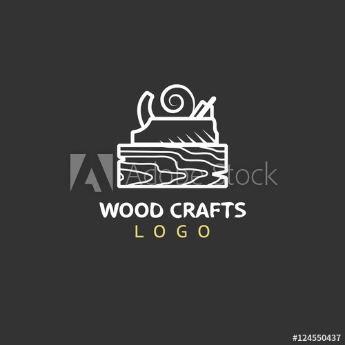 Wood Crafts Woodworking Badge Logo Vector Logotype Template 500x500 Wood Crafts Woodworking Badge Logo Vector Logotype Template
