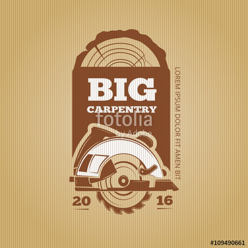 Carpenter Vector Vintage Design For Poster, Label, Badge And T 500x500 Carpenter Vector Vintage Design For Poster, Label, Badge And T