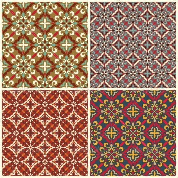 590x590 Traditional Seamless Pattern Oriental Textures In Damask