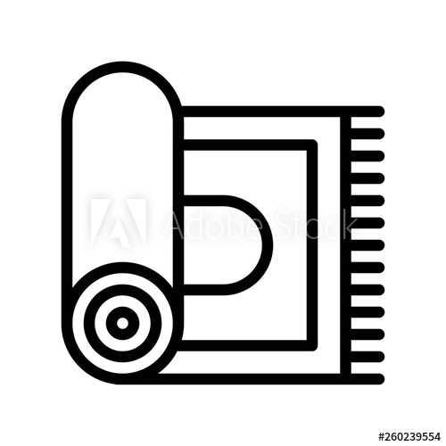 500x500 Carpet Vector Illustration, Ramadan Related Line Icon