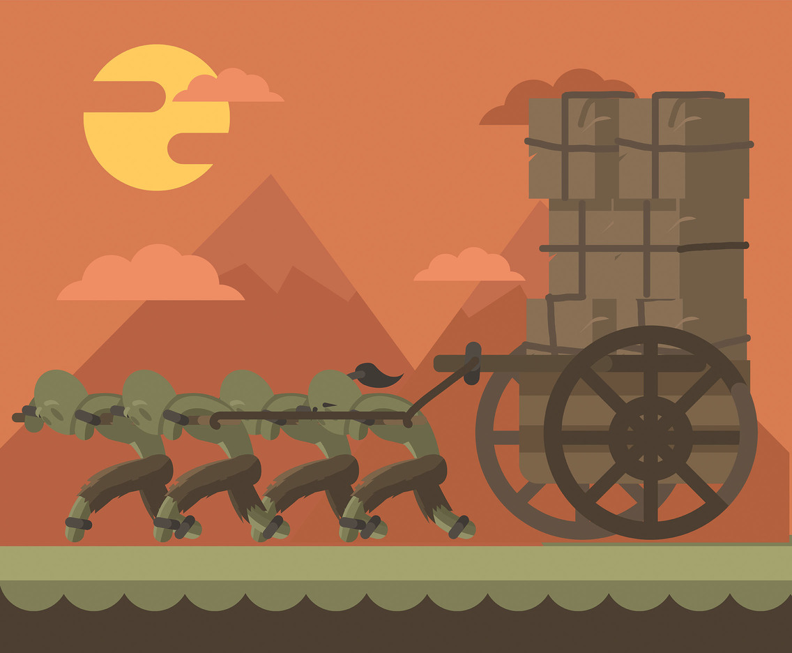 1136x936 Slave And Carriage Vector Vector Art Graphics