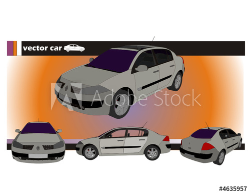 500x387 Carro En Vector