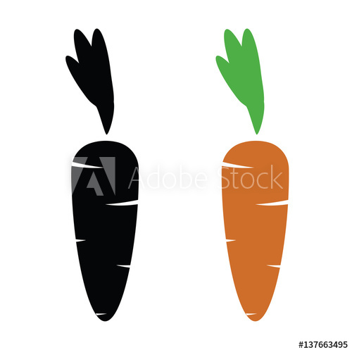 500x500 Carrot Vector Icon Cartoon Style Isolated On White Background