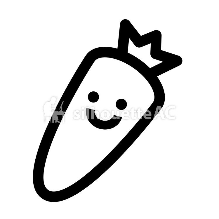 750x750 Free Silhouette Vector Carrot Vegetables