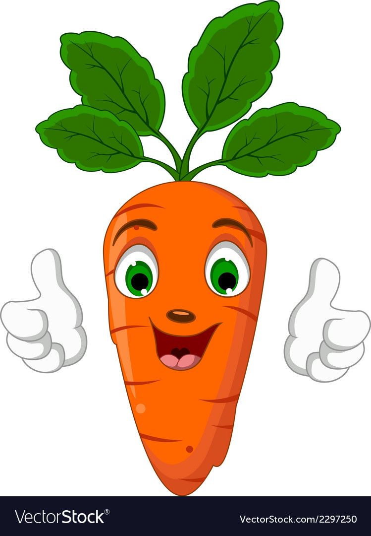 749x1080 Cartoon Carrot Character Giving Thumbs Up Vector Image