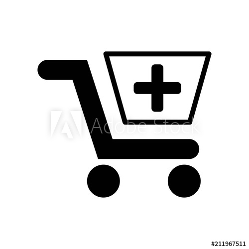 500x500 Pharmacy Shopping Cart Icon Vector Icon Simple Element