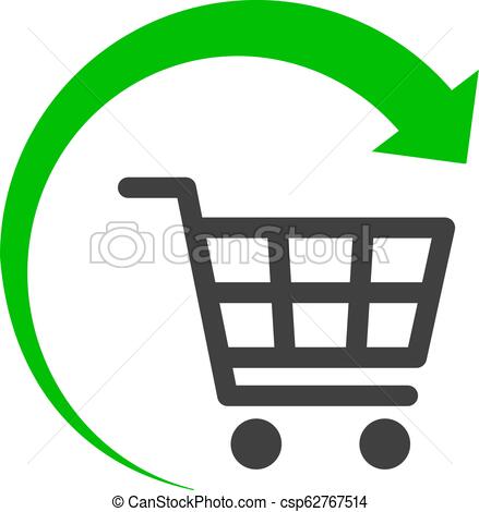 439x470 Vector Repeat Shopping Cart Flat Icon Symbol Repeat Shopping Cart