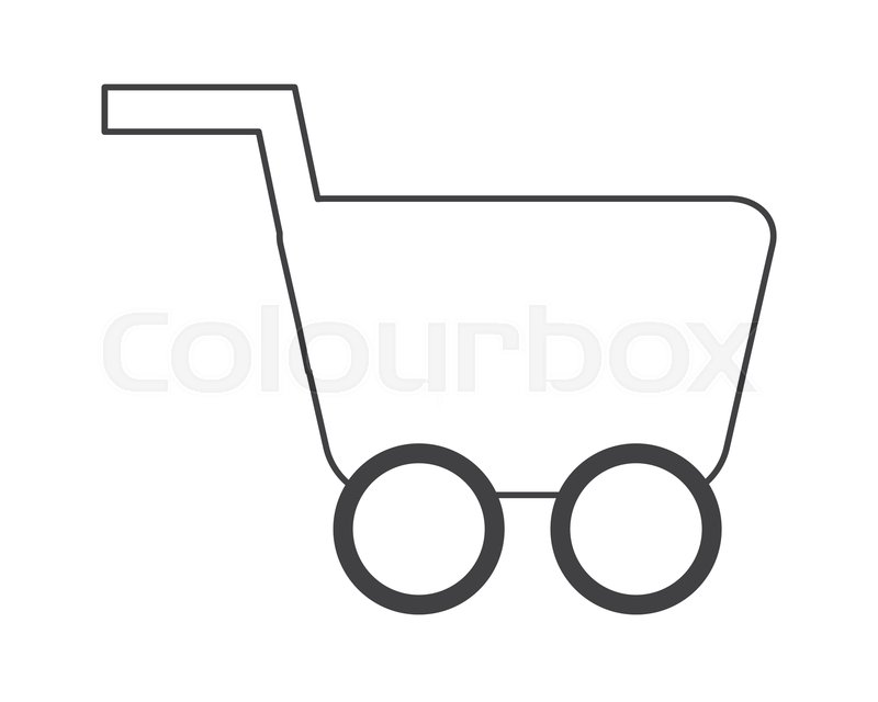 800x640 Flat Design Shopping Cart Icon Vector Stock Vector Colourbox