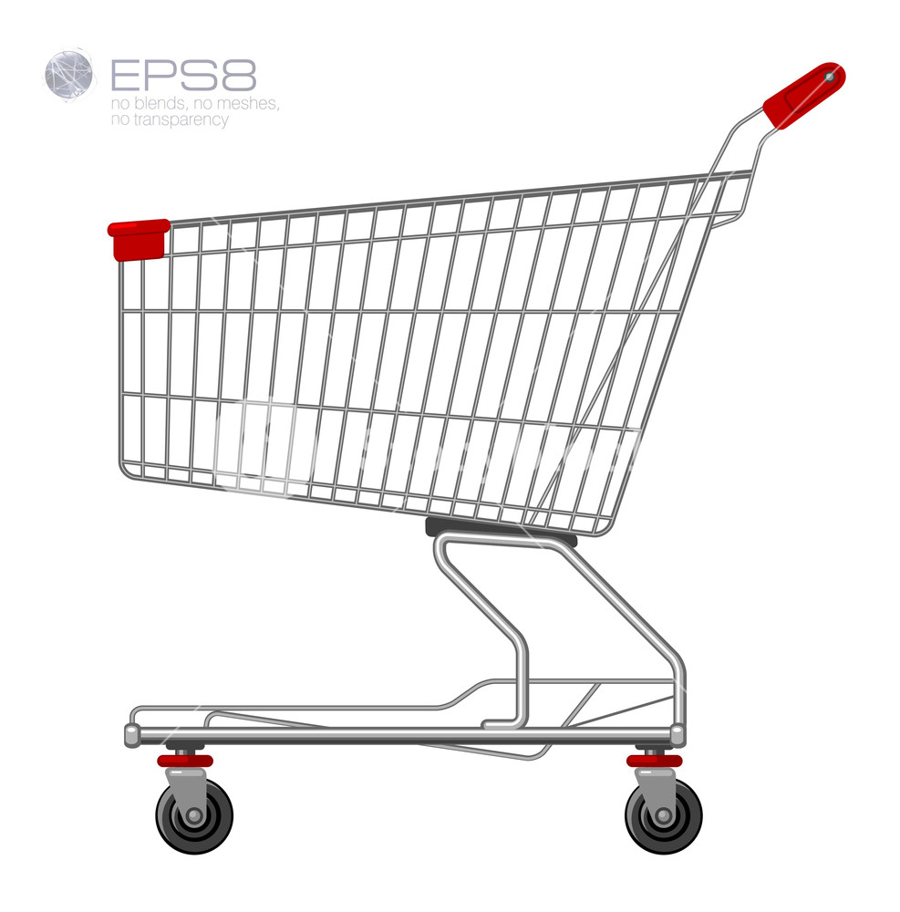 987x1000 Shopping Supermarket Cart Vector Royalty Free Stock Image