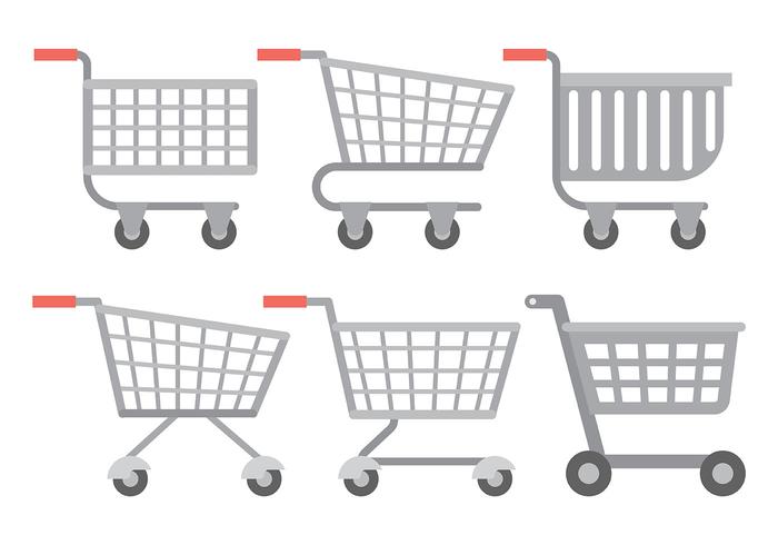 700x490 Supermarket Cart Vector Icons