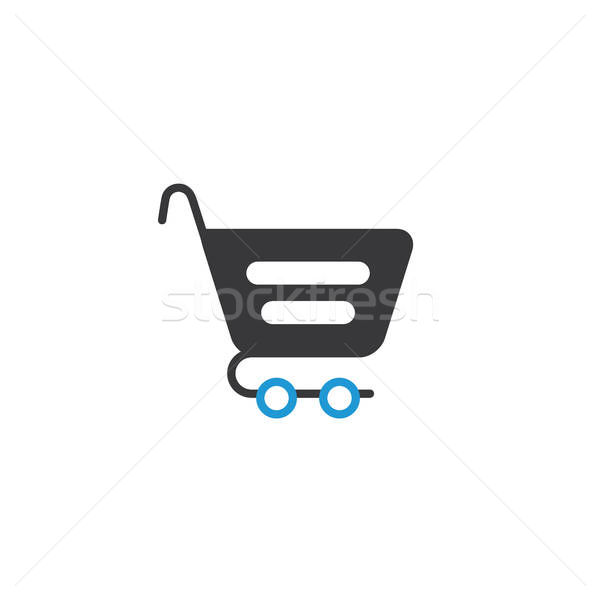 600x600 Flat Icon Shopping Cart Vector Art Vector Illustration