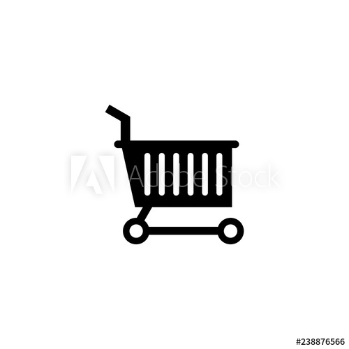 500x500 Shopping Cart Vector Icon Shopping Cart Sign On White Background