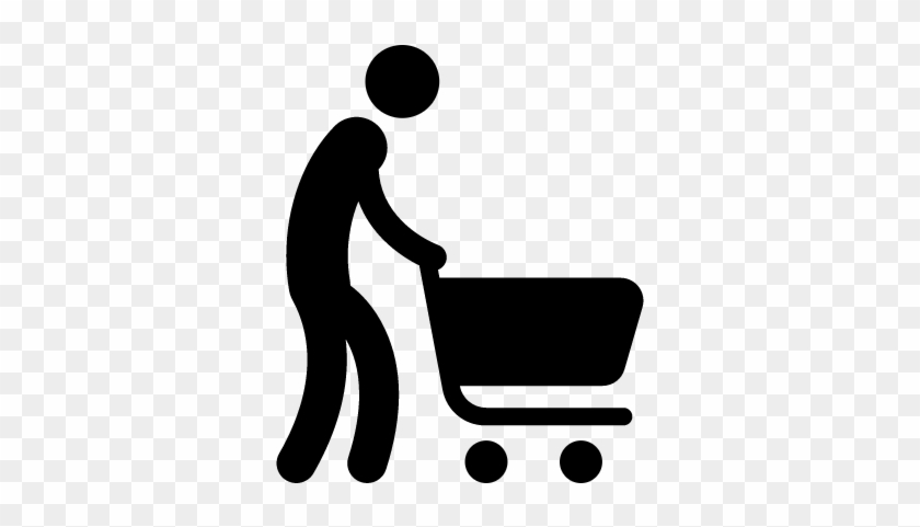 Silhouette Pushing Shopping Cart Vector 840x481 Silhouette Pushing Shopping Cart Vector