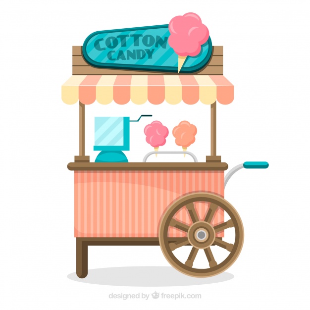 Vintage Cotton Candy Cart Vector Free Download 626x626 Vintage Cotton Candy Cart Vector Free Download