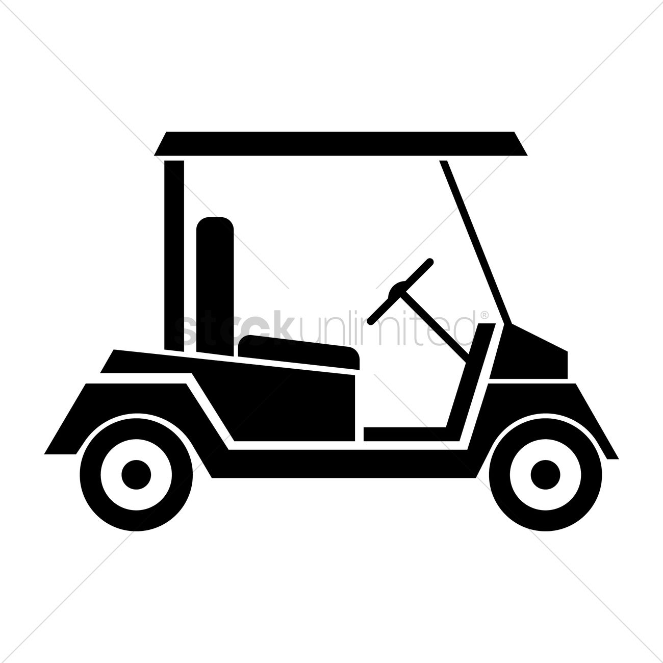 Free Golf Cart Vector Image 1300x1300 Free Golf Cart Vector Image