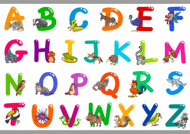 Cartoon Alphabet With Happy Animal Characters Vector Premium 626x442 Cartoon Alphabet With Happy Animal Characters Vector Premium