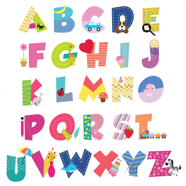 Cute Cartoon Alphabet For Kids Vector Premium Download 626x626 Cute Cartoon Alphabet For Kids Vector Premium Download