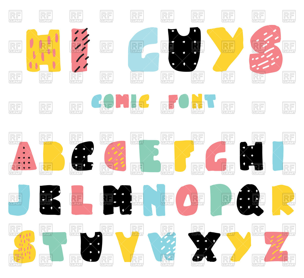 Funny And Cute Cartoon Style Alphabet Vector Image Of Fonts Type 1200x1094 Funny And Cute Cartoon Style Alphabet Vector Image Of Fonts Type