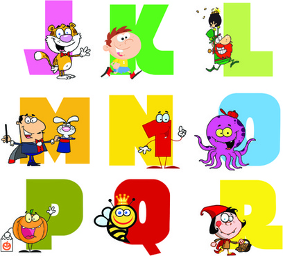 Funny Cartoon Alphabet Font Type Free Vector Download 408x368 Funny Cartoon Alphabet Font Type Free Vector Download