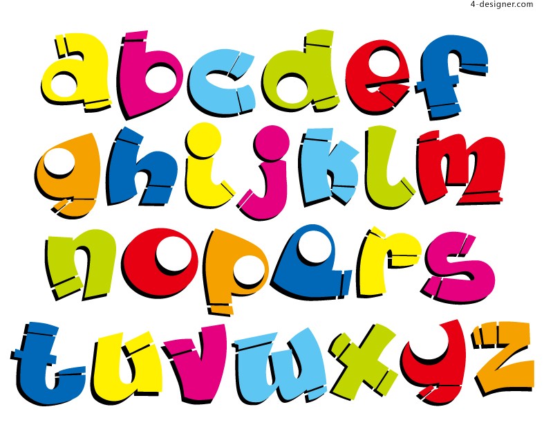 Designer Childlike Cartoon Alphabet Vector Material 800x640 Designer Childlike Cartoon Alphabet Vector Material
