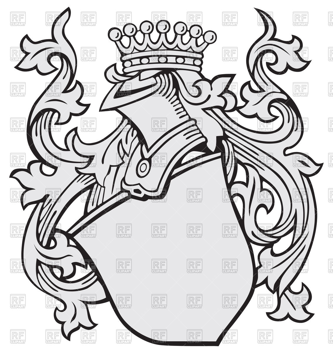 1131x1200 Shield With Decorations And Knightly Helmet In Crown