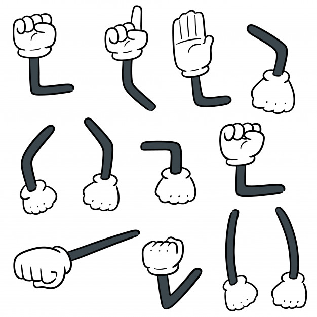626x626 Vector Set Of Cartoon Arms Vector Premium Download