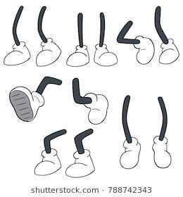 260x280 Vector Set Of Cartoon Leg Gartoon In Cartoon Legs