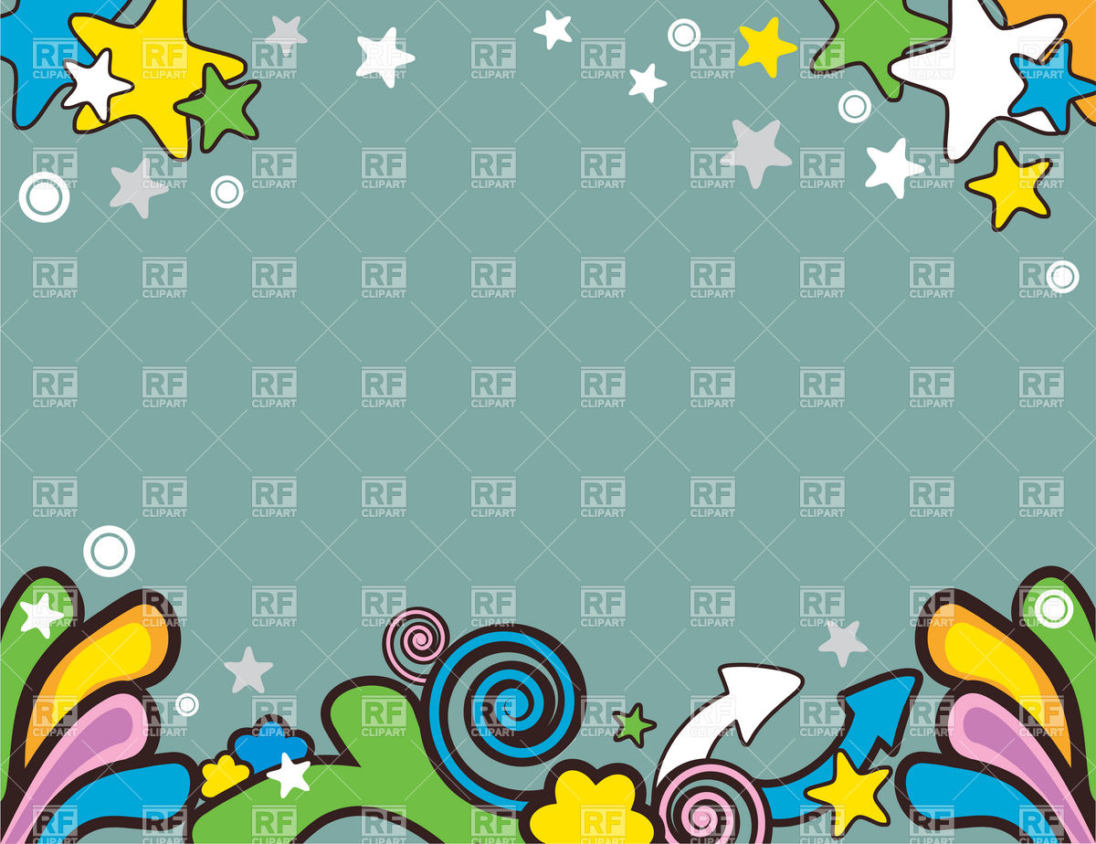 Childish Cartoon Background With Fabulous Stars Vector Image 1200x924 Childish Cartoon Background With Fabulous Stars Vector Image