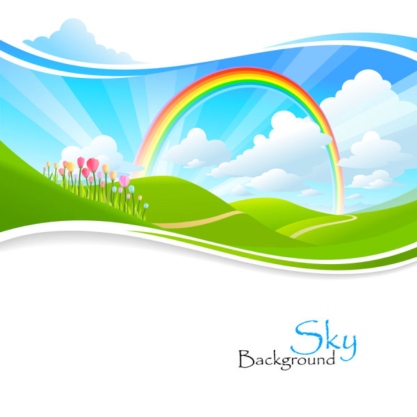 Free Vector About Spring Cartoon Background Vector Sources 600x600 Free Vector About Spring Cartoon Background Vector Sources