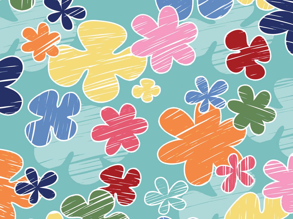 Cartoon Flowers Background Vector Art Graphics 1024x765 Cartoon Flowers Background Vector Art Graphics